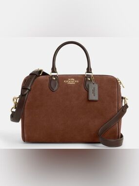 Coach Suede Large Rowan Satchel Fall 2025